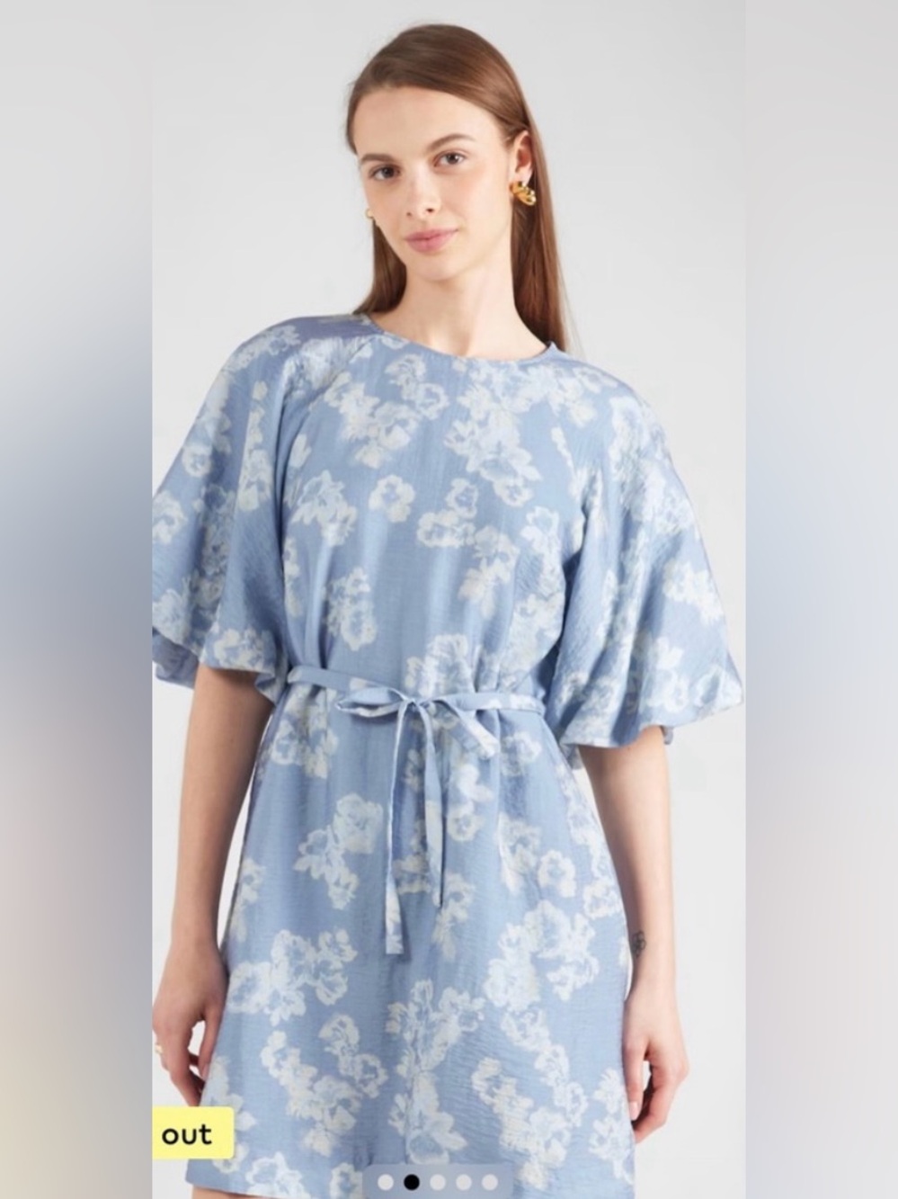 & Other Stories Dress NWT Light Blue Floral Summer Wedding Guest Cocktail